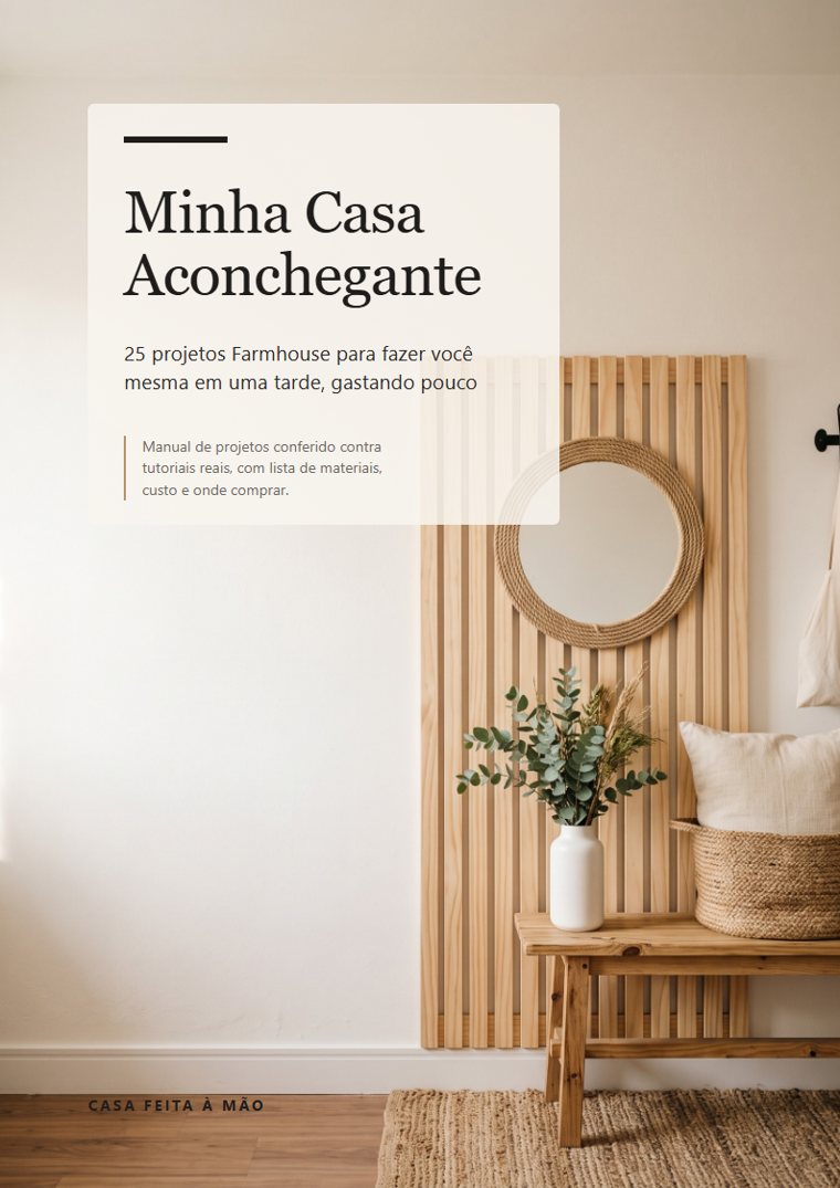 Minha casa aconchegante, feita por mim, gastando pouco